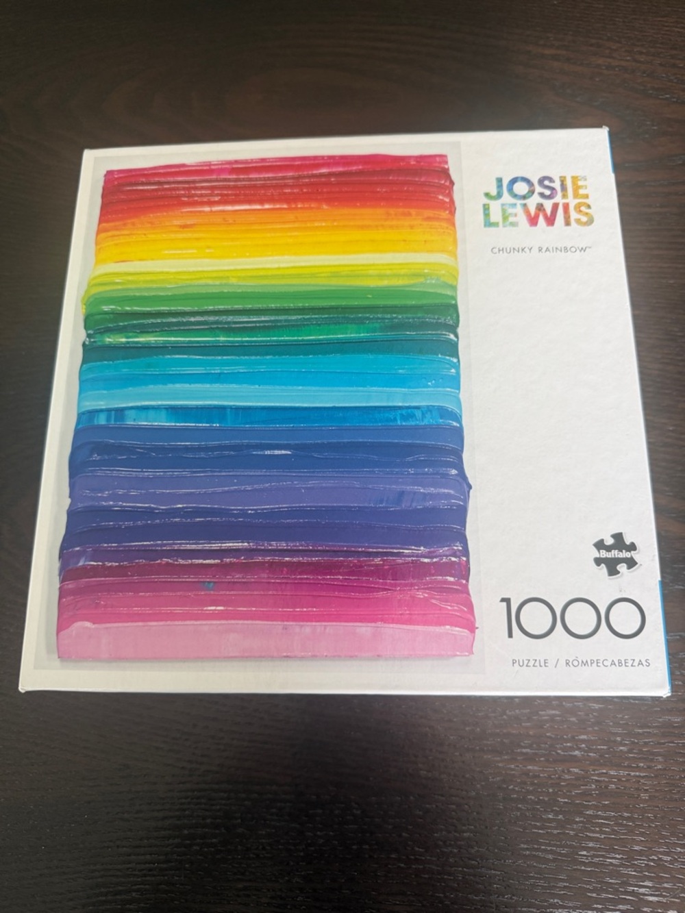 Josie Lewis Buffalo Puzzle Box “Chunky Rainbow”1000 piece.